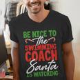 Swimming Coach Christmas Xmas Swimming Santa Men's V-Neck T-Shirt Swimming Coach Christmas Xmas Swimming Santa Men's V-Neck T-Shirt