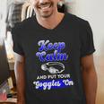 Swimming Goggles Saying Swim Team Gear Men's V-Neck T-Shirt