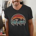 Swimming Heartbeat Retro Swim Swimmer Men Women Men's V-Neck T-Shirt Swimming Heartbeat Retro Swim Swimmer Men Women Men's V-Neck T-Shirt