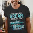 Swimming Parent Swimmer Mom Dad My Favorite Swim Meet Men's V-Neck T-Shirt