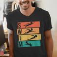 Swimming Swim Men's V-Neck T-Shirt Swimming Swim Men's V-Neck T-Shirt