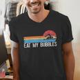 Swimming Swimmer Eat My Bubbles Swim Retro Men's V-Neck T-Shirt Swimming Swimmer Eat My Bubbles Swim Retro Men's V-Neck T-Shirt