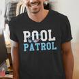 Swimming Swimmer Swim Pool Patrol Coach Dad Men's V-Neck T-Shirt