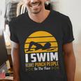 Swimming Swimmer Swim Team So I Don't Punch Men's V-Neck T-Shirt
