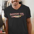 Swimming Swimming Water Sports Swimmer Men's V-Neck T-Shirt