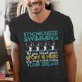 Synchronized Swimming Shirt Synchro Swimmer Artistic Men's V-Neck T-Shirt Synchronized Swimming Shirt Synchro Swimmer Artistic Men's V-Neck T-Shirt