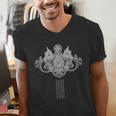 Thai Sak Yant Tattoo Muay Thai Art Men's V-Neck T-Shirt