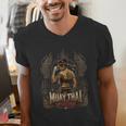 Vintage Muay Thai Chaiya Thai Boxing Fighter Style Men's V-Neck T-Shirt
