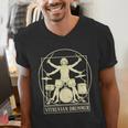 Vitruvian Drummer Drum Kit Music Lover Musician Men Men's V-Neck T-Shirt