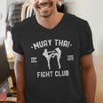 Women's Muay Thai Fight Club Kickboxing Fighters W Men's V-Neck T-Shirt