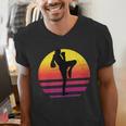 Women's Thai Boxer Thai Boxing Muay Thai Men's V-Neck T-Shirt Women's Thai Boxer Thai Boxing Muay Thai Men's V-Neck T-Shirt