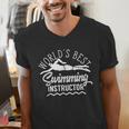 World's Best Swimming Instructor Teacher Coach Swim Men Women Kids Men's V-Neck T-Shirt World's Best Swimming Instructor Teacher Coach Swim Men Women Kids Men's V-Neck T-Shirt