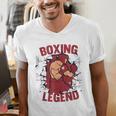 Boxing Legend Professional Boxer Muay Thai Boxing Men's V-Neck T-Shirt Boxing Legend Professional Boxer Muay Thai Boxing Men's V-Neck T-Shirt