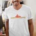 Canoe Canoeing Retro Vintage Canoeing Men's V-Neck T-Shirt Canoe Canoeing Retro Vintage Canoeing Men's V-Neck T-Shirt