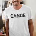 Canoe Canoeing Vintage Canoe Raglan Baseball Tee Men's V-Neck T-Shirt