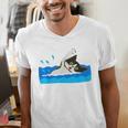 Cat Swimming Pool Men's V-Neck T-Shirt Cat Swimming Pool Men's V-Neck T-Shirt