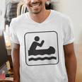 Cool Outdoor Water Sport Canoe Raglan Baseball Tee Men's V-Neck T-Shirt