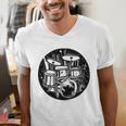 Drum Kit Drums Sweatshirt Men's V-Neck T-Shirt Drum Kit Drums Sweatshirt Men's V-Neck T-Shirt
