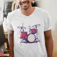 Drum Kit Electronic Drums Sweatshirt Men's V-Neck T-Shirt Drum Kit Electronic Drums Sweatshirt Men's V-Neck T-Shirt