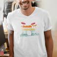 Drum Kit Musical Retro Instrument Musician Raglan Baseball Tee Men's V-Neck T-Shirt