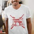 Drum Kit Percussion For Drummer Percussionist Musician Men's V-Neck T-Shirt Drum Kit Percussion For Drummer Percussionist Musician Men's V-Neck T-Shirt