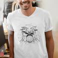 Drum Kit Raglan Baseball Tee Men's V-Neck T-Shirt Drum Kit Raglan Baseball Tee Men's V-Neck T-Shirt