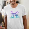 Drum Kit Set Drummer Raglan Baseball Tee Men's V-Neck T-Shirt Drum Kit Set Drummer Raglan Baseball Tee Men's V-Neck T-Shirt