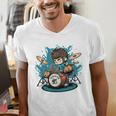 Drum Set Drumming Drummers Drum Kits Music Men's V-Neck T-Shirt Drum Set Drumming Drummers Drum Kits Music Men's V-Neck T-Shirt
