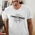 Drummer Drum Kit Rock & Roll Music Drummer Men's V-Neck T-Shirt Drummer Drum Kit Rock & Roll Music Drummer Men's V-Neck T-Shirt