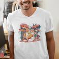 Dynamic Drum Kit For Drummers And Rock Music Lovers Sweatshirt Men's V-Neck T-Shirt Dynamic Drum Kit For Drummers And Rock Music Lovers Sweatshirt Men's V-Neck T-Shirt