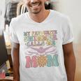 Favourite Swimmer Calls Me Mom Swimming Mom Female Swimmer Men's V-Neck T-Shirt Favourite Swimmer Calls Me Mom Swimming Mom Female Swimmer Men's V-Neck T-Shirt