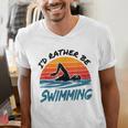 I'd Rather Be Swimming Retro Swim Swimmer Men's V-Neck T-Shirt I'd Rather Be Swimming Retro Swim Swimmer Men's V-Neck T-Shirt