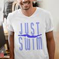 Just Swim Swimmer Swimming Men's V-Neck T-Shirt
