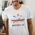 Monterey California Kayak Canoe Paddling Outdoor Men's V-Neck T-Shirt Monterey California Kayak Canoe Paddling Outdoor Men's V-Neck T-Shirt