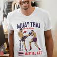 Muay Thai Boxing Spirit Martial Art Men's V-Neck T-Shirt