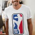 Muay Thai Fighter Retro Kickboxing MMA Training Men's V-Neck T-Shirt