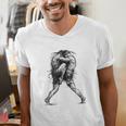 Muay Thai Kickboxing Nak Muay Thai Boxing Fighter Men's V-Neck T-Shirt Muay Thai Kickboxing Nak Muay Thai Boxing Fighter Men's V-Neck T-Shirt