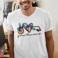 Peace Love Swim Tie Dye Swimmer Swimming Summer Trip Men's V-Neck T-Shirt