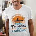 Real Grandmas Go Kayaking Yak Kayak Women Canoe Kayaker Men's V-Neck T-Shirt Real Grandmas Go Kayaking Yak Kayak Women Canoe Kayaker Men's V-Neck T-Shirt