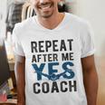 Repeat Yes Swim Coach Swimming Coach Men's V-Neck T-Shirt