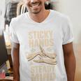 Sticky Hands Steady Mind Muay Thai Boxing Men's V-Neck T-Shirt