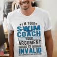 Swim Coach Swimming Coach Men's V-Neck T-Shirt Swim Coach Swimming Coach Men's V-Neck T-Shirt