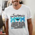 Swim Mom Definition Swimming Mother Of A Swimmer Mom Men's V-Neck T-Shirt