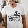 Swimming Instructor Lesson Swim Coach Men's V-Neck T-Shirt Swimming Instructor Lesson Swim Coach Men's V-Neck T-Shirt