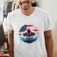 Swimming United States American Swimming Apparel Swimming Men's V-Neck T-Shirt Swimming United States American Swimming Apparel Swimming Men's V-Neck T-Shirt