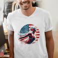 Swimming United States Apparel American Flag Swimming Men's V-Neck T-Shirt Swimming United States Apparel American Flag Swimming Men's V-Neck T-Shirt