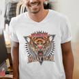 Tigar Muay Thai MMA Vintage Kickboxing Training Men's V-Neck T-Shirt