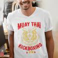 Tiger Muay Thai Kickboxing Gym MMA Training Men's V-Neck T-Shirt