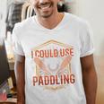 I Could Use A Good Paddling Canoe Canoeing Paddle Men Women Raglan Baseball Tee Men's V-Neck T-Shirt
