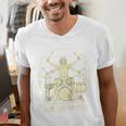 Vitruvian Drummer Drum Kit Music Lover Musician Men Raglan Baseball Tee Men's V-Neck T-Shirt